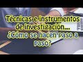 🔬Métodos, técnicas e instrumentos de investigación (fácil de entender)🔬