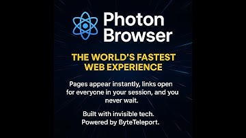 Photon Browser: The fastest webbrowser in the world.  It teleports your data to multiple users.