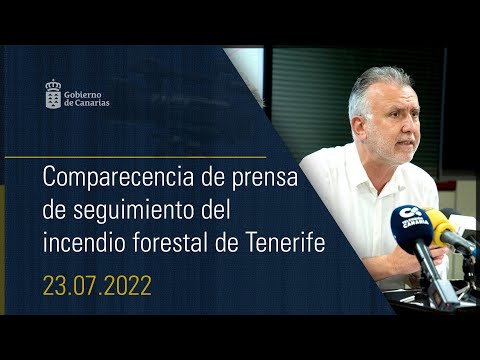 DIRECTO | Rueda de prensa de seguimiento del incendio forestal de Tenerife