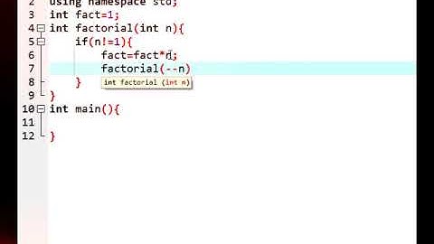 how to find factorial using recursion in c++ [HINDI/URDU]