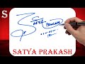 Satya prakash name signature style  s signature style  signature style of my name satya prakash