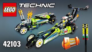 LEGO® Technic™ 2in1 Dragster & Hot Rod Pull-Back (42103)[225 pcs] Instructions | Top Brick Builder