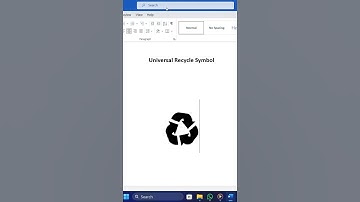 Creating a Recycle Symbol ♻️ in MS Word #msword #recyclesymbol