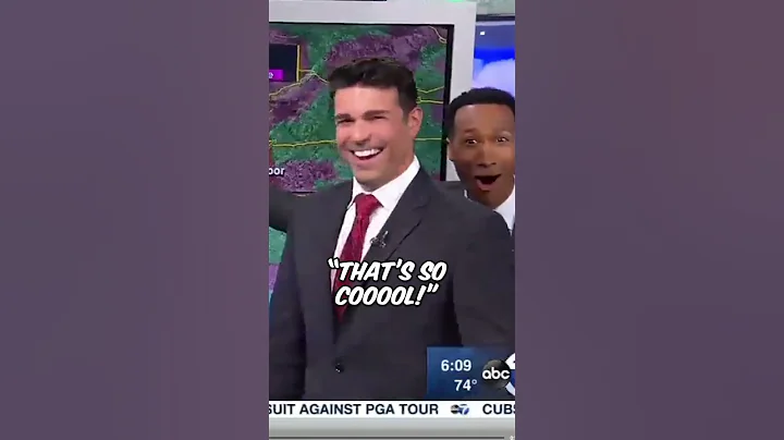 Weatherman turns into kid again reacting to his screen 😄 - DayDayNews