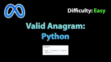 Valid Anagram | Blind 75 | LC 242 | Python