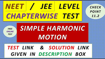 SIMPLE HARMONIC MOTION CHECK POINT 11.2  DC PANDEY QUESTIONS  NEET JEE LEVEL QUESTIONS IN GOOGLE FOR