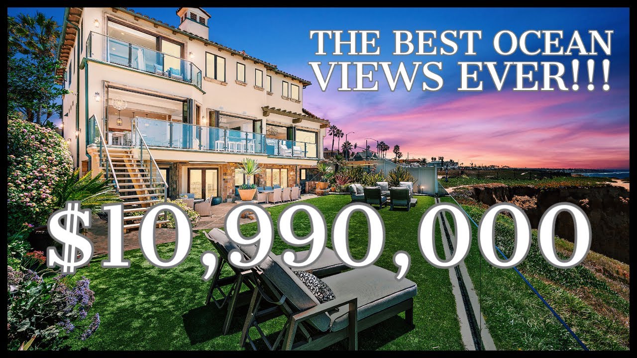 10,990,000 TOURING A CLIFFSIDE, OCEAN FRONT BEACH ESTATE IN SOUTHERN