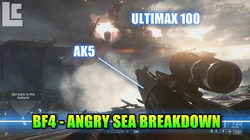 Battlefield 4 Angry Sea Breakdown Ultimax 100 & AK5 (Battlefield 4 Gameplay/Commentary) E3M13