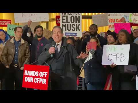 A rally a day keeps fascists away: Rep. Jamie Raskin slams Trump, Musk at CFPB support march - video from The American Bazaar