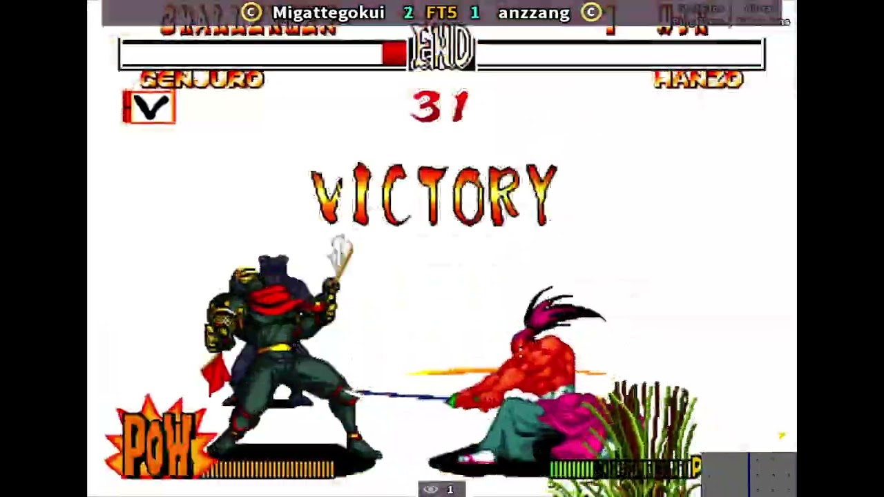 ジャパンテクノロジー カゲロウ サムシングコラボ Hanzo vs Genjuro (Migattegokui) Samsho2 Samurai Showdown2 Match
