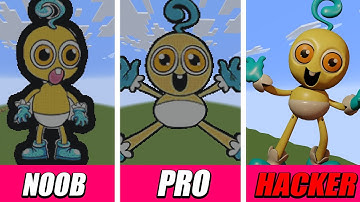 Pixel Art (NOOB vs PRO vs HACKER vs GOD) Poppy Playtime Babby Long Legs in Minecraft Chapter 2