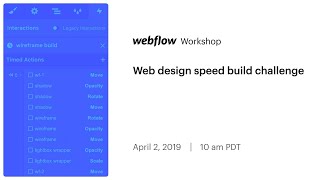 Web design speed build challenge