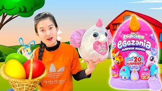 Changcady thu hoạch trứng gà, review trứng kỳ lân rainbocorns khổng lồ