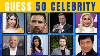 Guess the Celebrity in 3 Seconds | 50 Most Famous People
