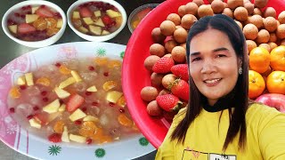 របៀបធ្វើបង្អែមផ្លែឈើ | chanthy cooking