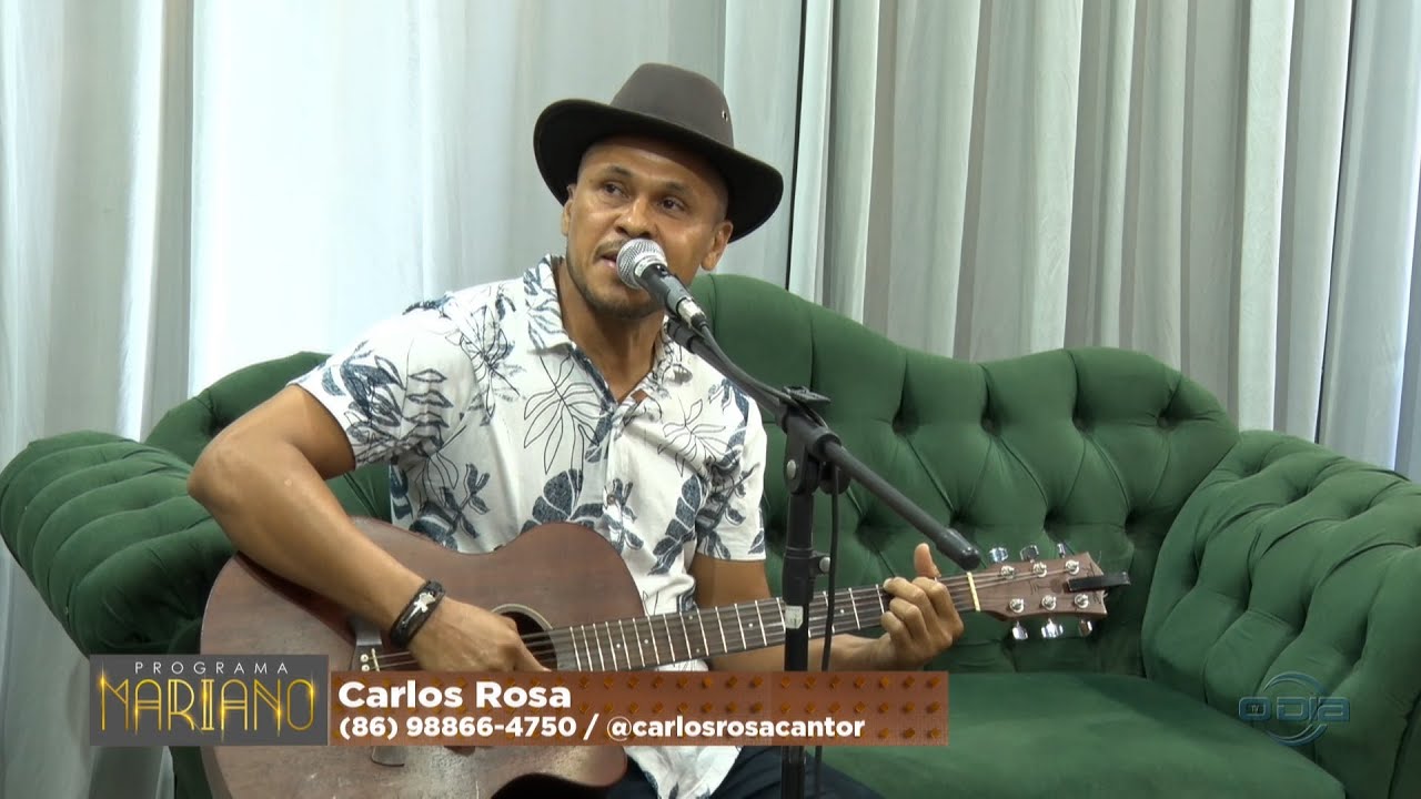 O cantor Carlos Rosa participa do Programa Mariano 11 09 2023