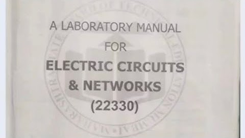Electric Circuits & Networks Solved Manual #easylife #diploma #EJ-3I
