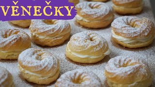 Věnečky Z Odpalovaného Těsta S Jednoduchým Pudinkovým Krémem