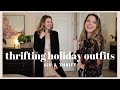 Thrifting Holiday Outfits! | Sip & Thrift Winter Inspo