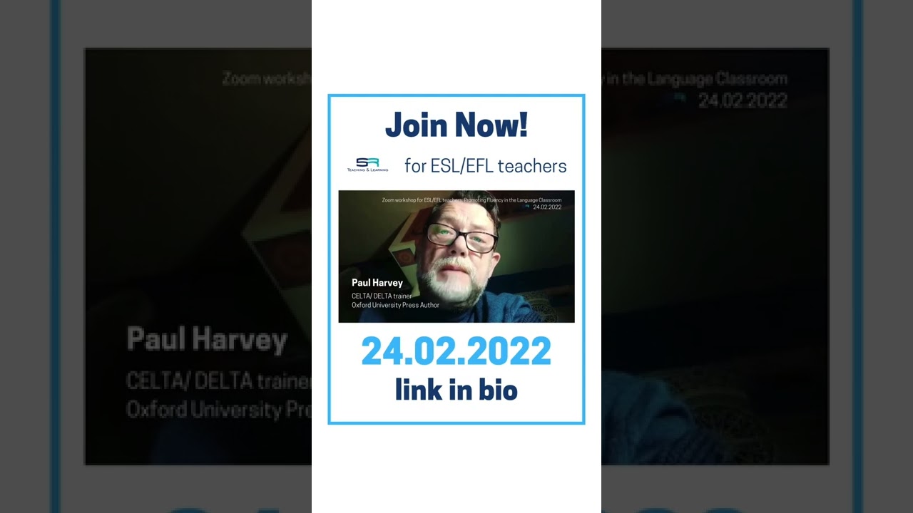 Workshop on Zoom: Promoting Fluency in the Language Classroom