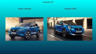 2021 Nissan Qashqai vs 2019 Peugeot 2008 - Technical Data Comparison