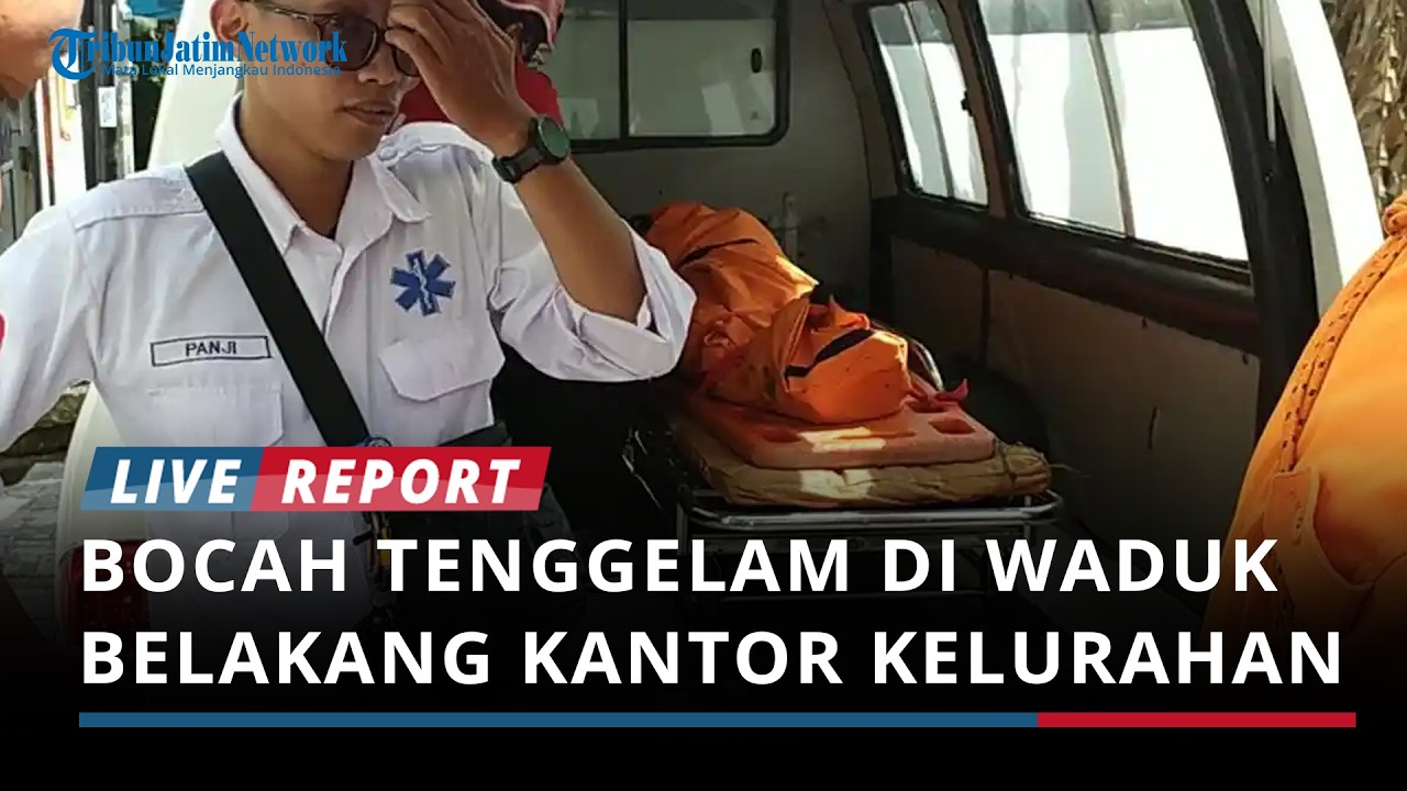 Bocah Tenggelam di Waduk Belakang Kantor Kelurahan Sambikerep Surabaya