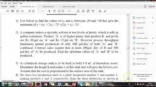 Constrained Optimization & Multiple Nonlinear Model Solution