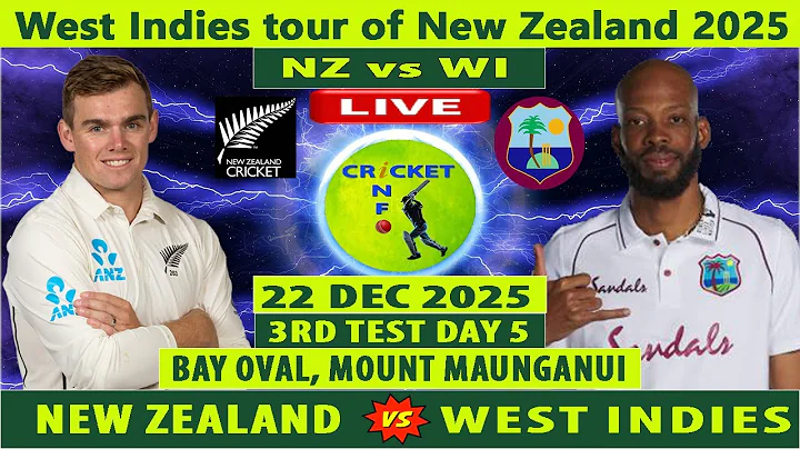 New Zealand vs West Indies | NZ vs WI | Day 5 of 3rd Test | West Indies vs New Zealand | WI vs NZ