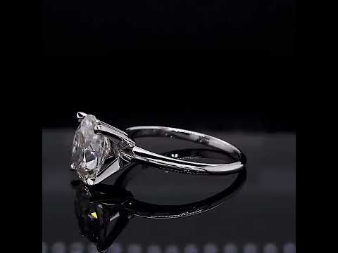 MoissaniteCo Oval Crushed Ice Cut Moissanite Loose Stone ring video