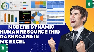 Modern & Dynamic HR DashBoard in Excel 2023 | No Macro