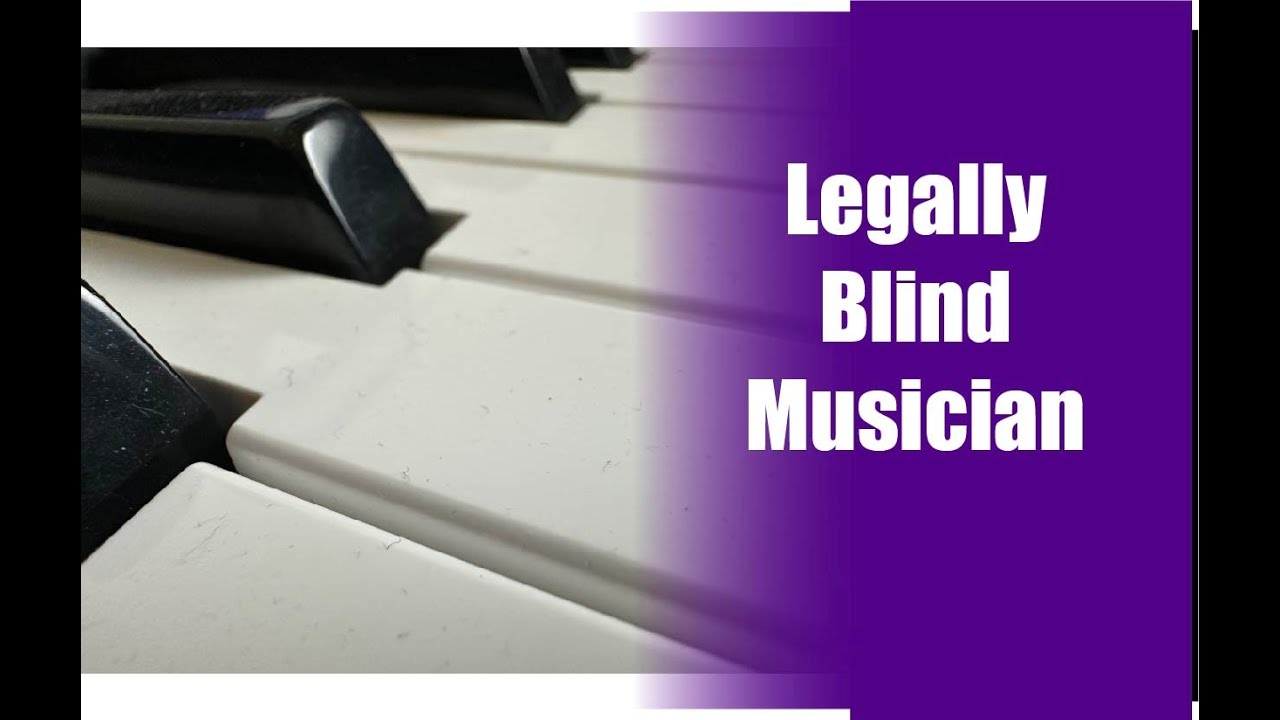 Legally Blind Musician uses ForScore app/  Albino reading sheet music