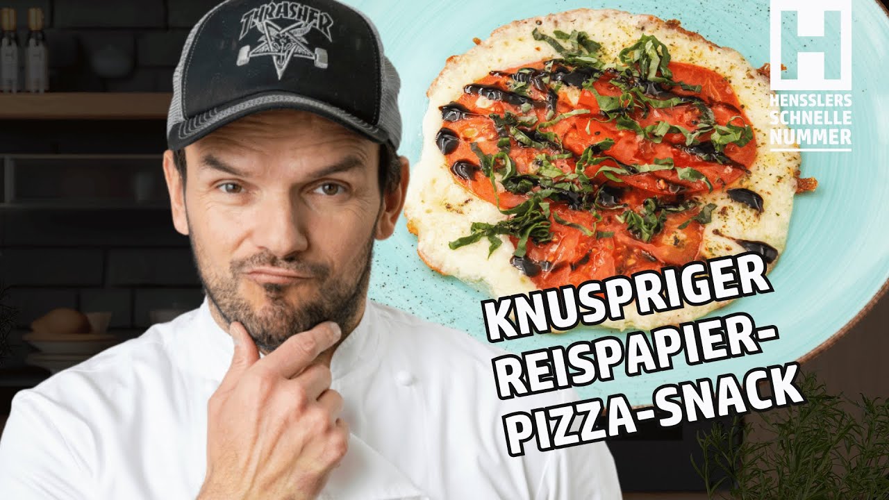 Schnelles Knuspriger Reispapier-Pizza-Snack Rezept von Steffen Henssler