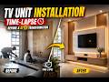 TV unit Installation Timelapse | Before &amp; After Transformation