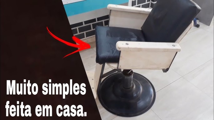 como fazer cadeira de barbeiro usando banco velho de carro 