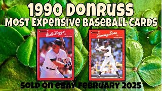 1990 Donruss Most Expensive eBay Sales Baseball Cards - February 2025