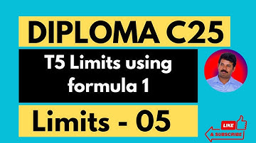 05 || Type 5 Problems on  formula 1 of limits  | Karnataka Diploma C25 Maths | @RaviRnandi