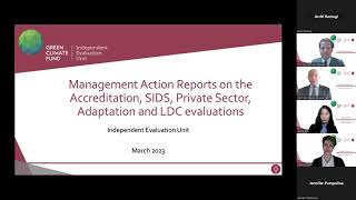 IEU Webinar: Management Action Reports for SIDS, LDCs, Private Sector, Accreditation, & Adaptation IEU Webinar: Management Action Reports for SIDS, LDCs, Private Sector, Accreditation, & Adaptation