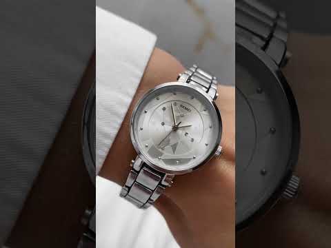 Жіночий годинник Skmei 1411SI Silver сріблястий на металевому браслеті з мінеральним склом