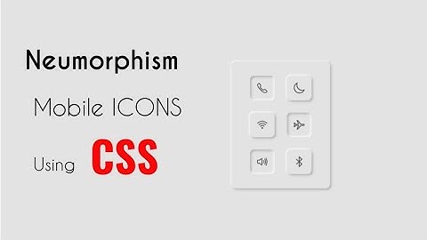 Neumorphism Mobile Icons Using CSS Only | CSS Creative Tutorial | Nizami Coding.