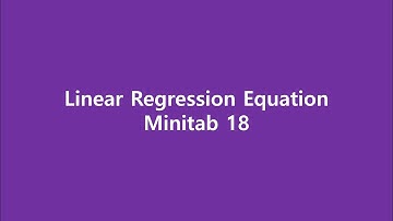 Multiple Linear Regression (MLR) using Minitab