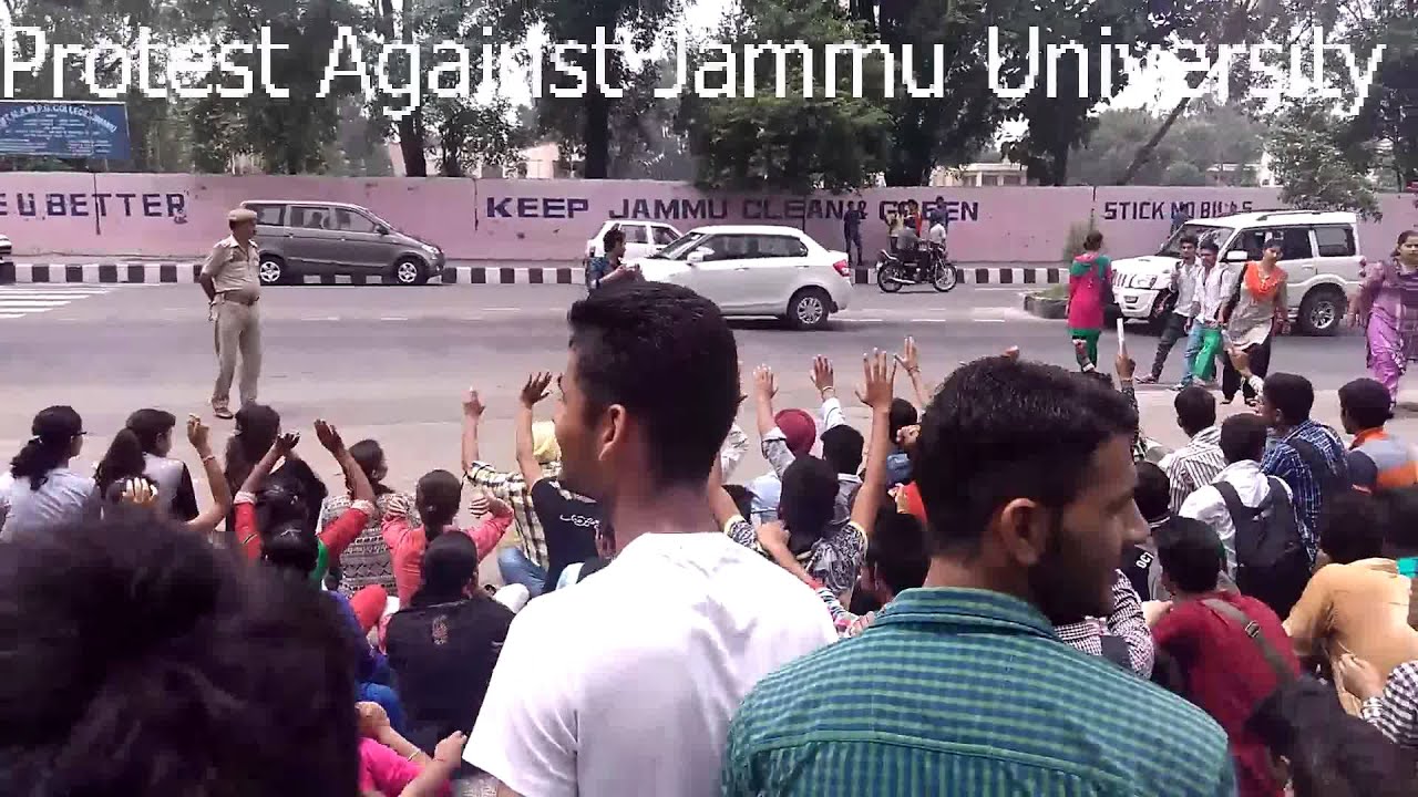 Protest Against Jammu University - YouTube