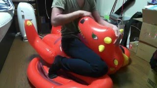 Inflatable Red Dragon Riding