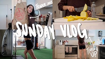 SUNDAY VLOG // Trader Joes haul, run errands with me, cleaning my apartment, + more!