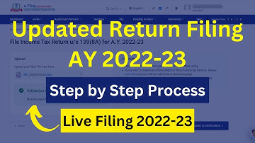 how to file updated income tax return (itr u) AY 2022-23 | how to file updated return u/s 139(8a),
