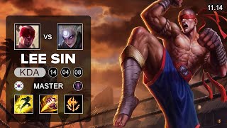 Lee Sin Jungle vs Diana - KR Challenger Patch 11.14