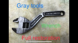 Gray tools 1912 curved wrench full restoration Made in Canada🇨🇦
