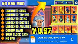 Stumble Guys Mod Apk 0.97 Latest Version 2026 - Unlock All Skins & Emotes Abilities