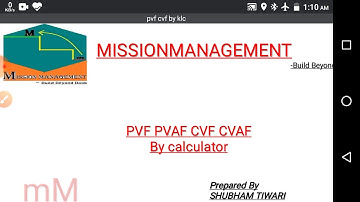 PVF PVAF CVF CVAF by calculator