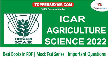 ICAR AGRICULTURE SCIENCE 2022 | Online Test Series | Update Syllabus & Pattern | Books