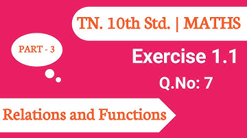 TN 10th Maths | New Syllabus | Relations and Functions | Exercise 1.1 - 7th Sum | Magee Notes